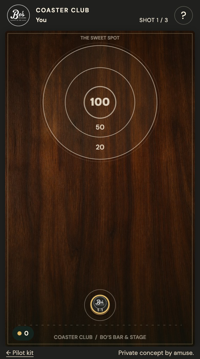 Bo’s edition of Coaster Club, actual mobile screen